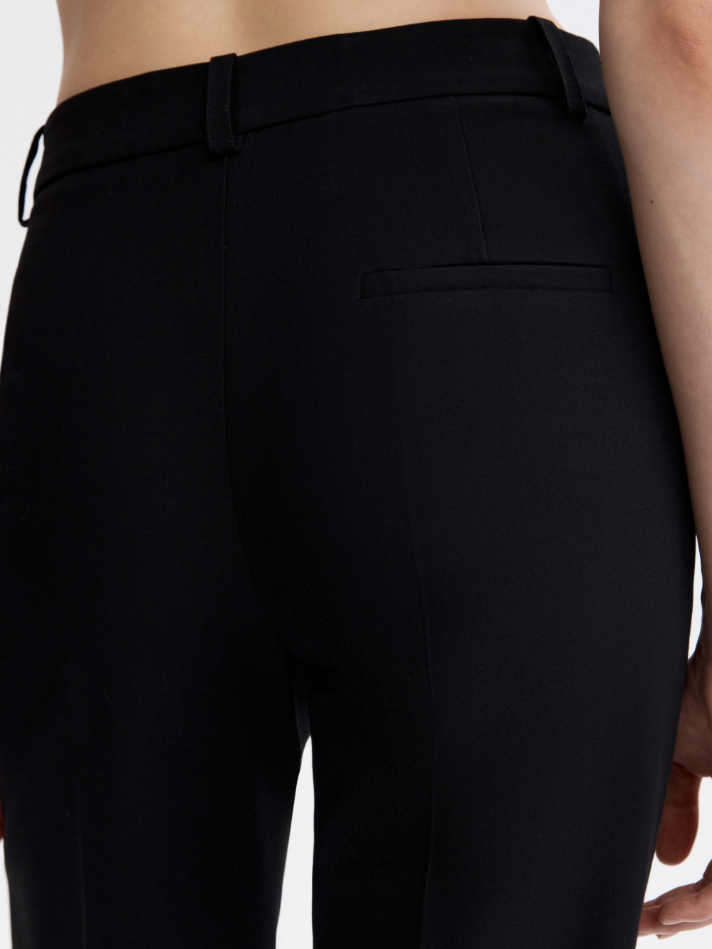 PRAS low-rise slim trousers, waistband and pocket detail