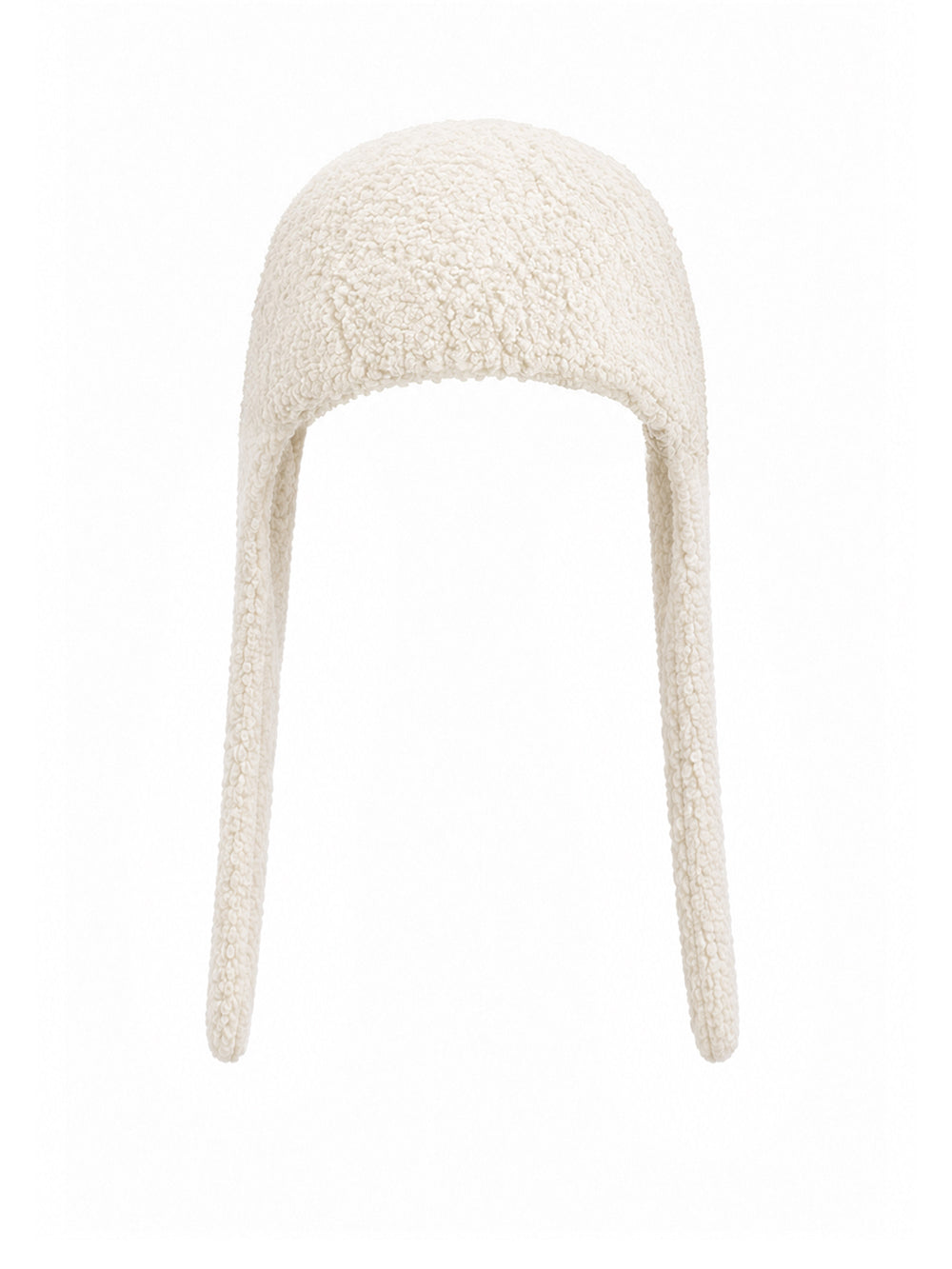 Knit Bonnet with Ties — Milk