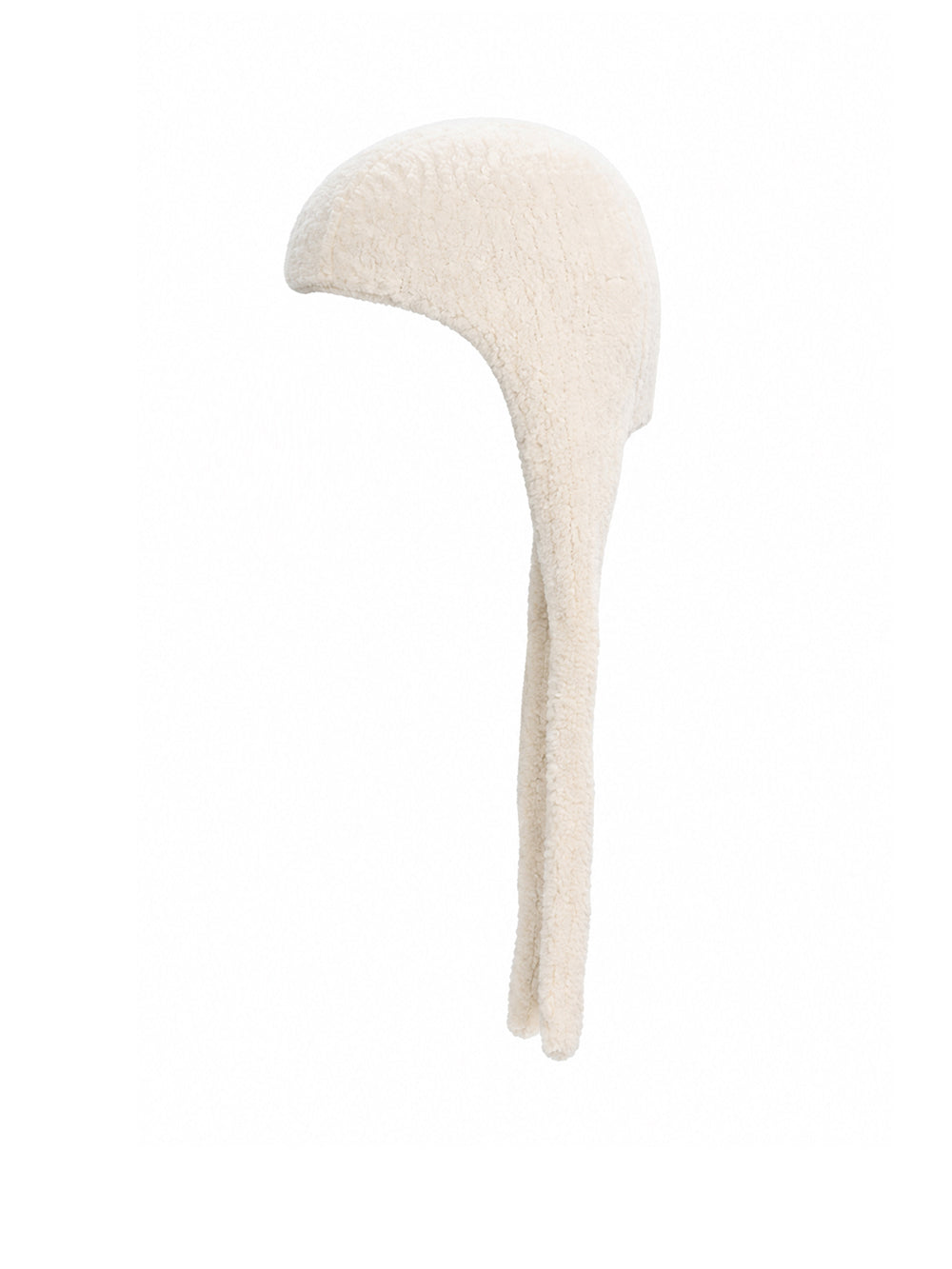 Knit Bonnet with Ties — Milk