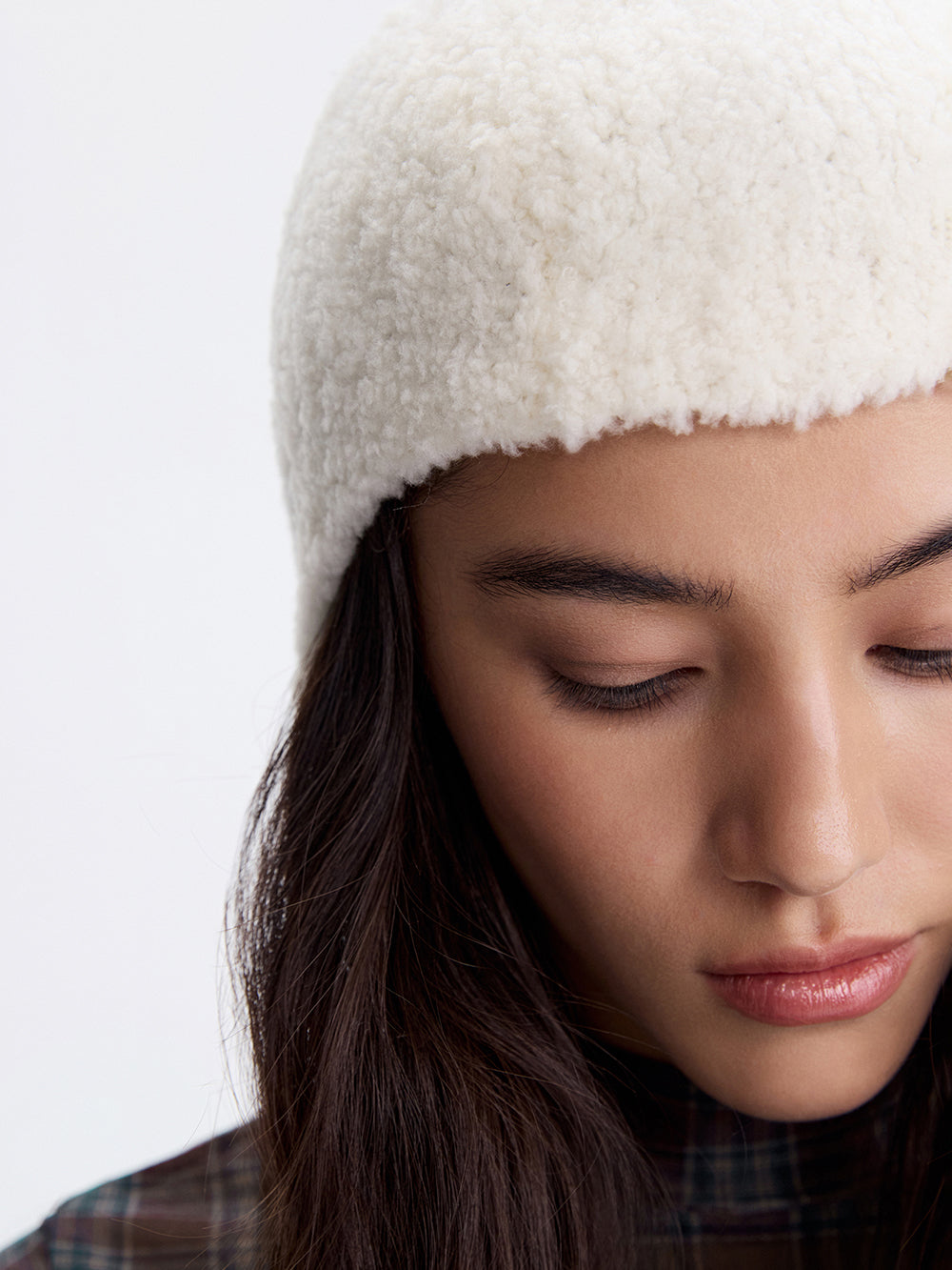 Knit Bonnet with Ties — Milk