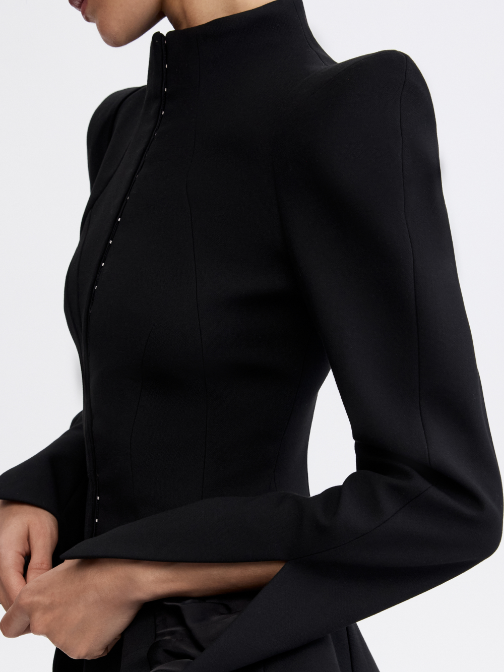 PRAS corseted jacket, collar and cuff