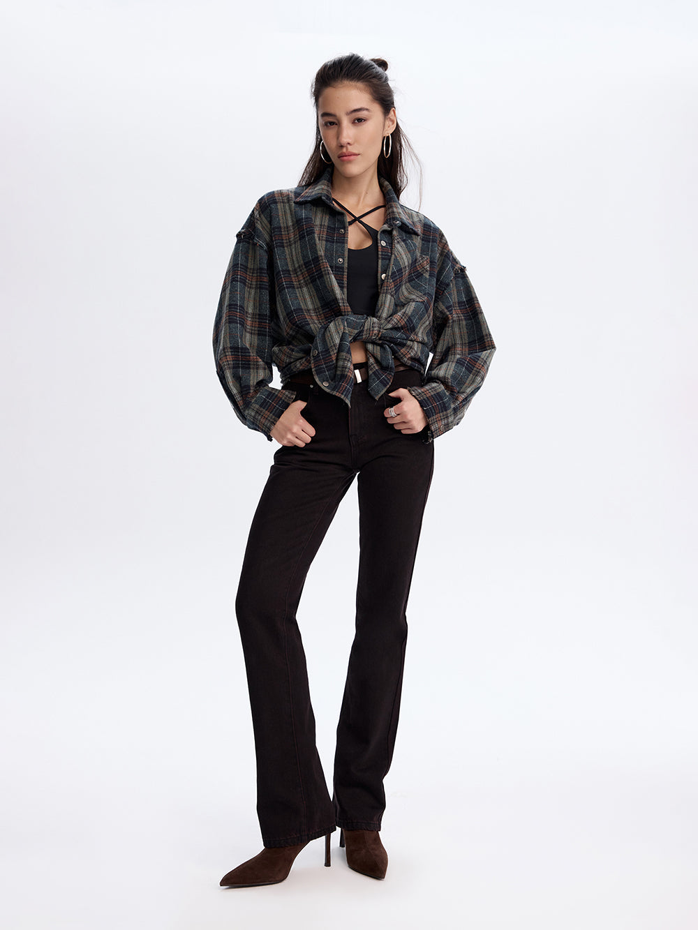 Grunge Check Shirt — Green