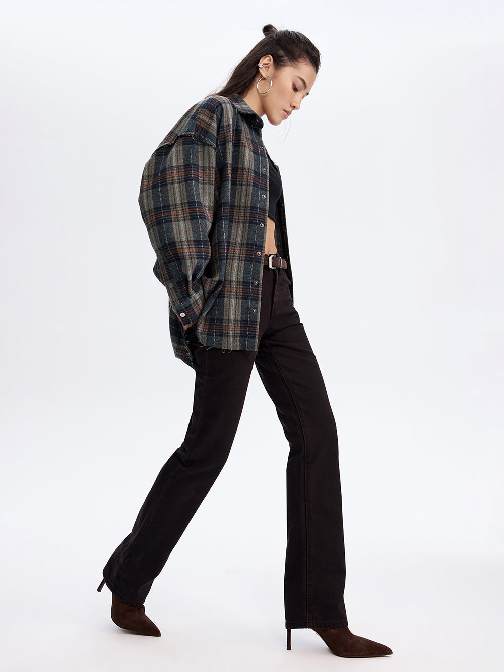 Grunge Check Shirt — Green