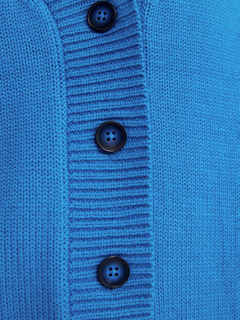 Rose Back Merino Cardigan — Light Blue