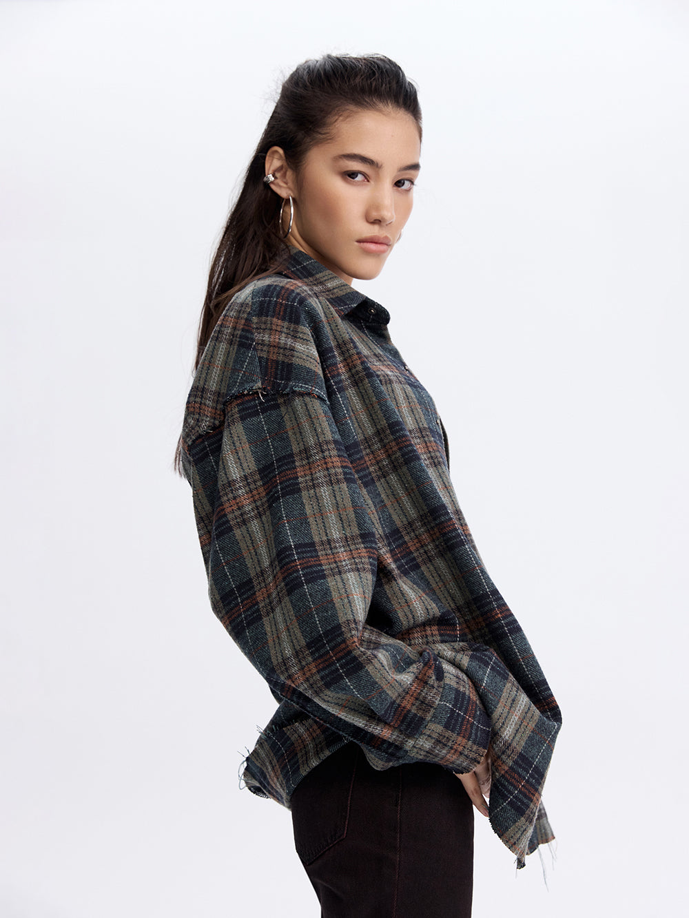 Grunge Check Shirt — Green