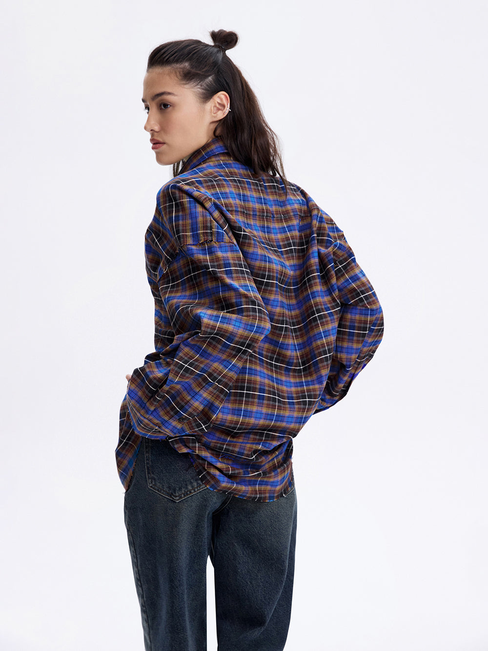 Rooster Check Shirt — Brown / Blue