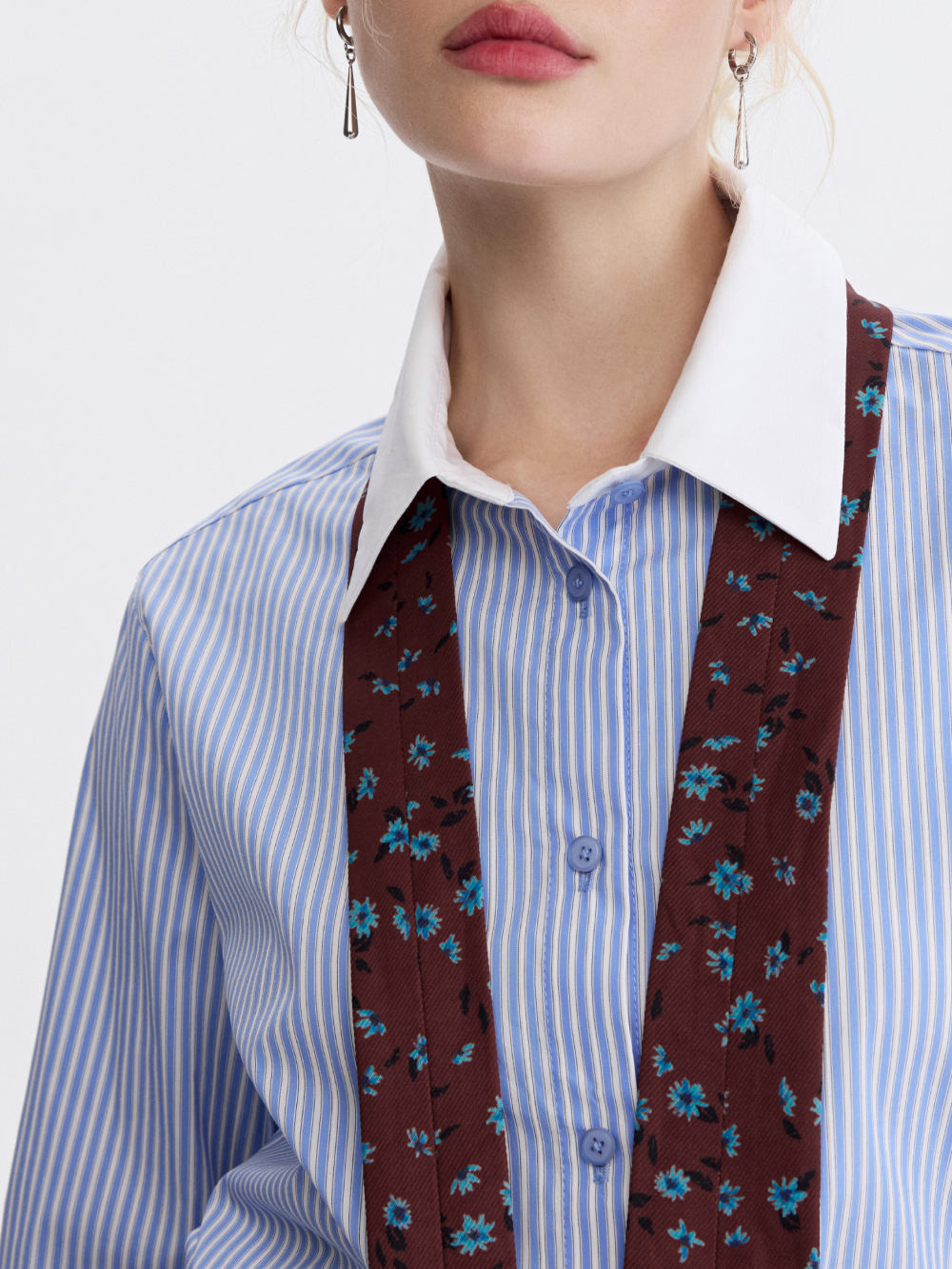 PRAS silk-lined tie, tie print close-up