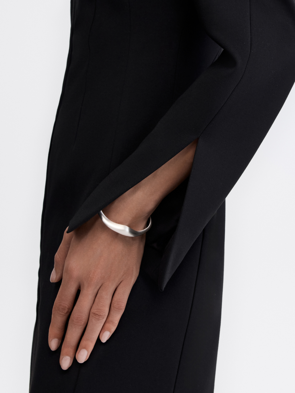 Sculpted Hook Dress — Black