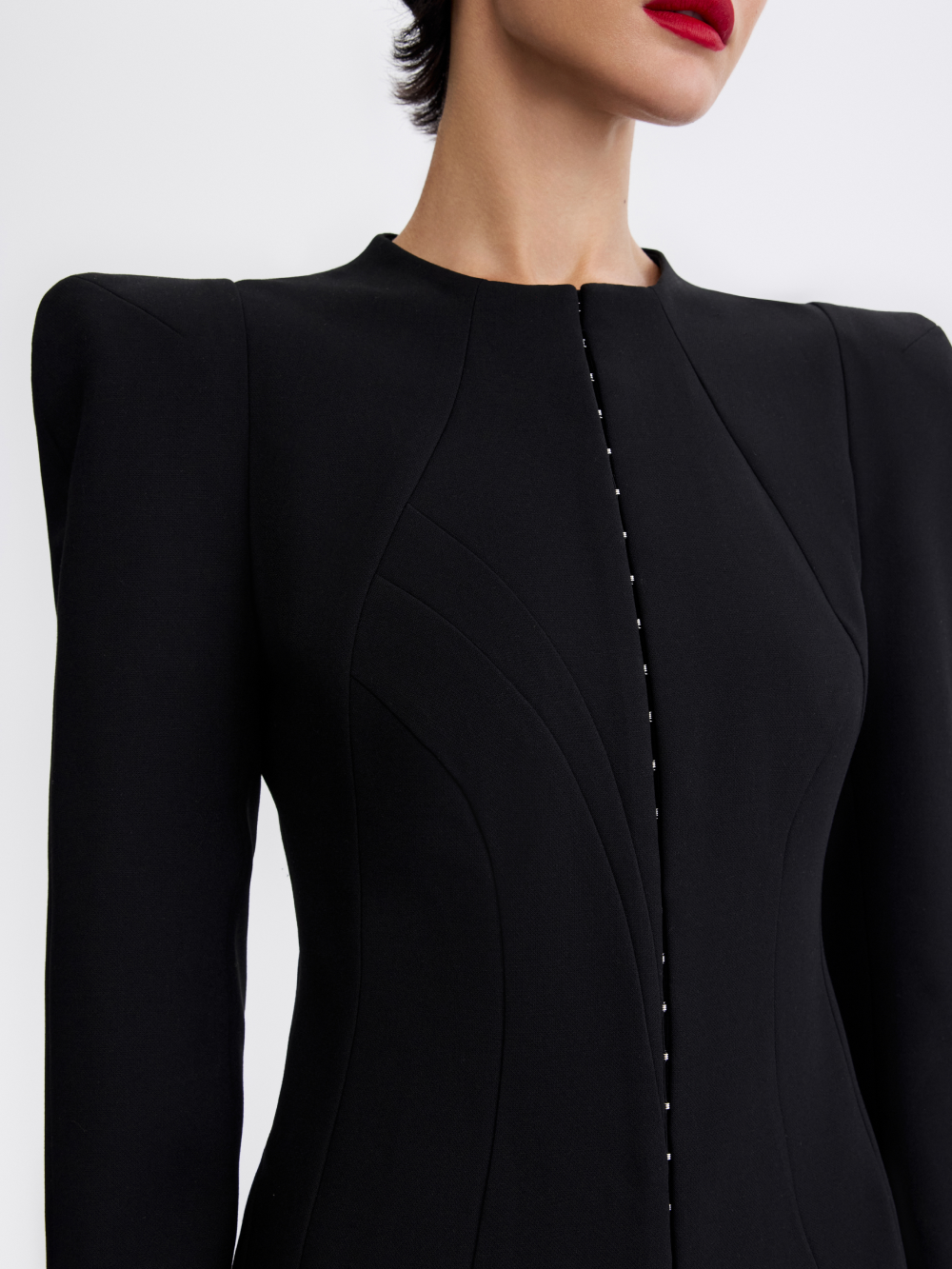 Sculpted Hook Dress — Black