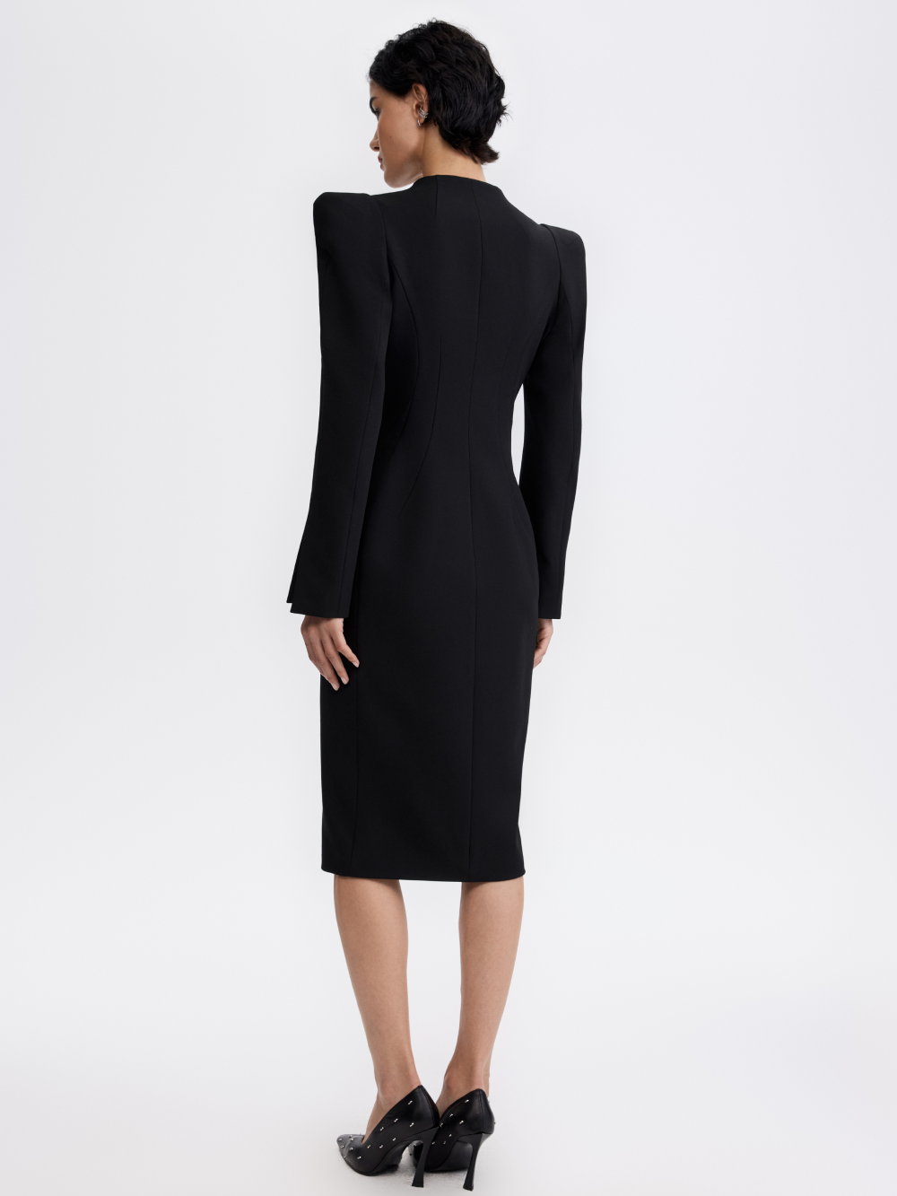 Sculpted Hook Dress — Black