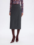 PRAS wrap pencil skirt, front from waist down