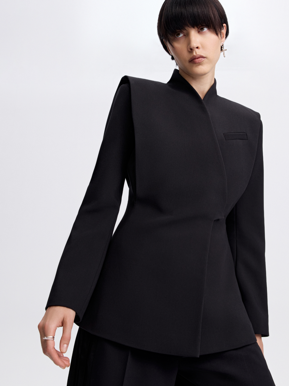 PRAS rose embroidery jacket, sleeve and waist