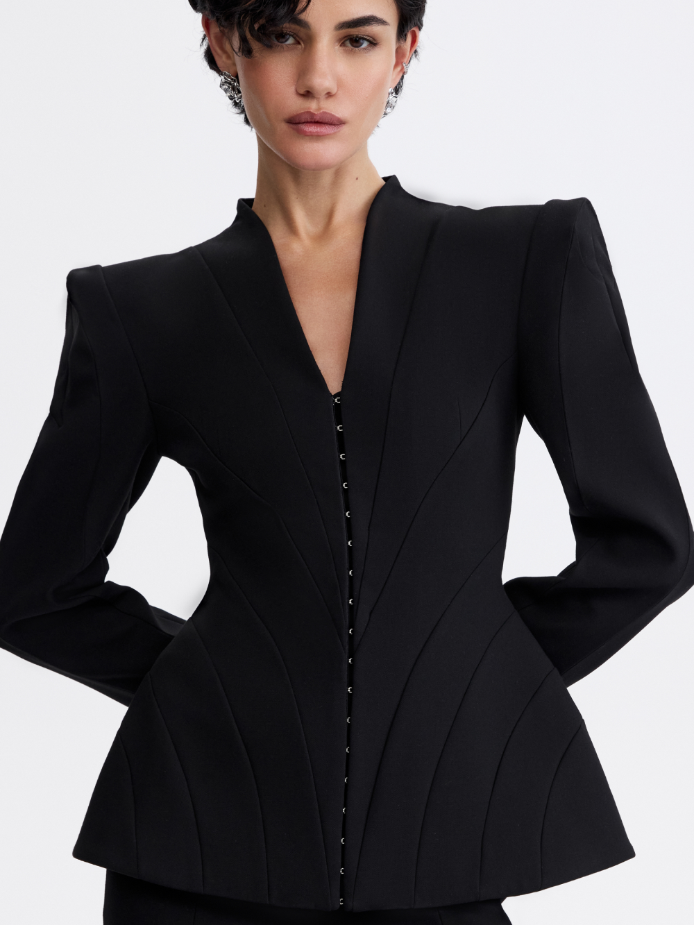 PRAS hook-front jacket, front with hook fastening