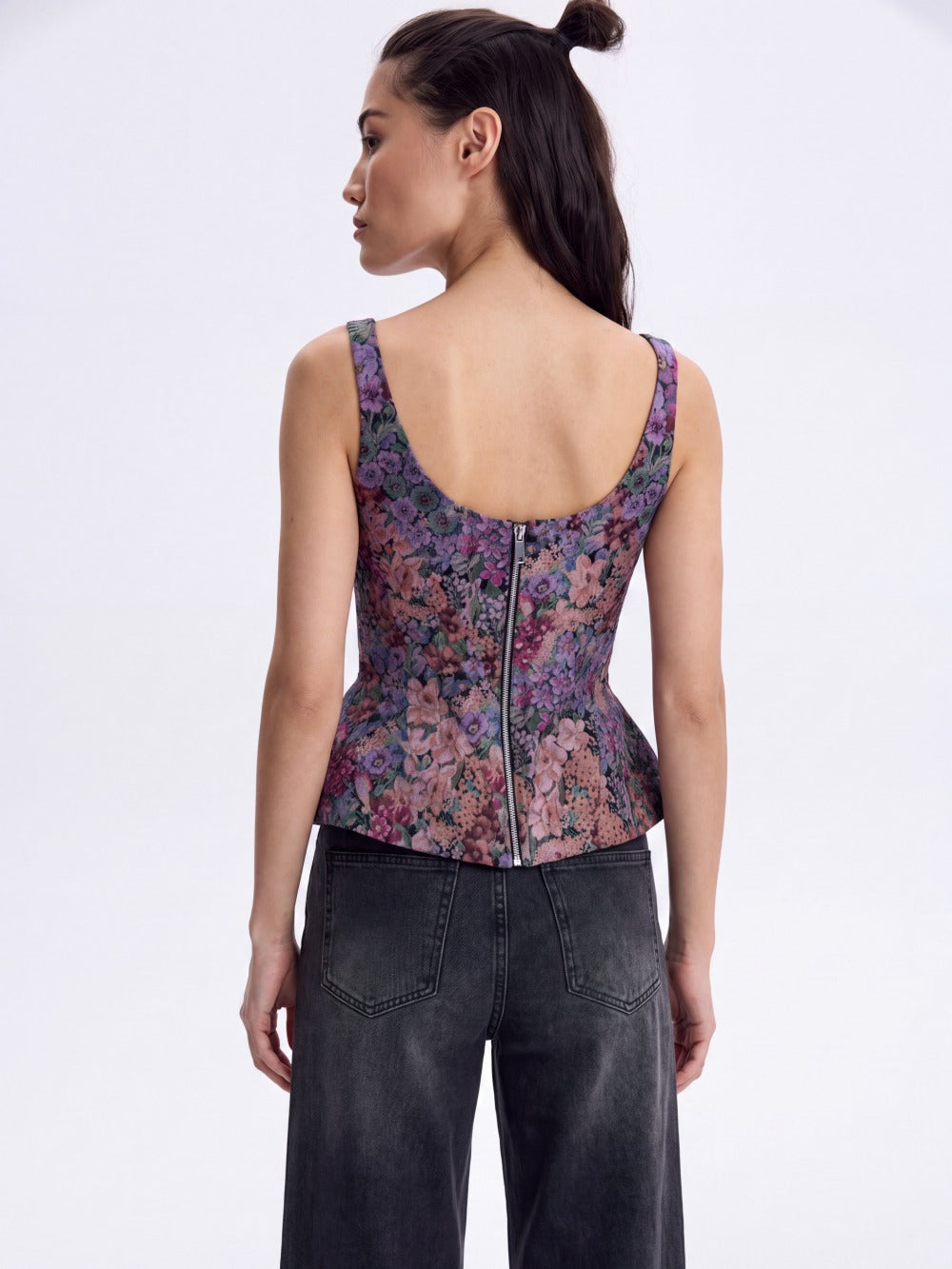 Back view of the Tapestry Corset Top
