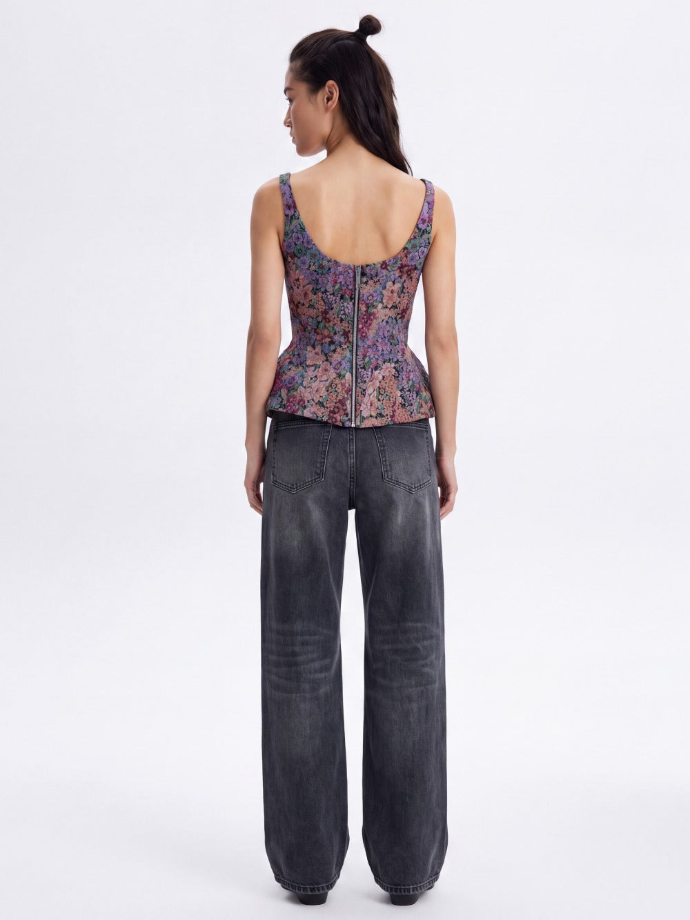 Full-length back view