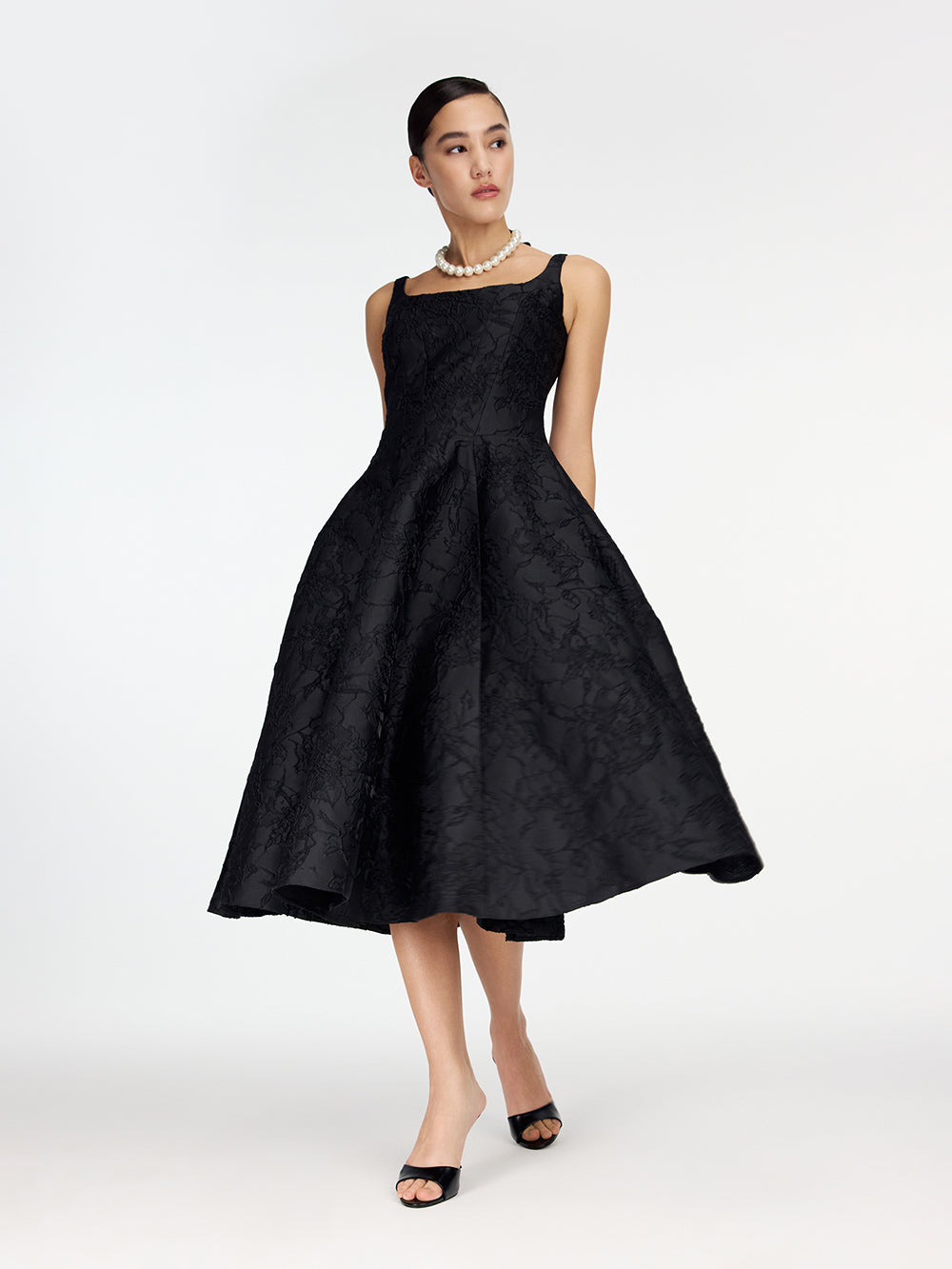Textured taffeta dress