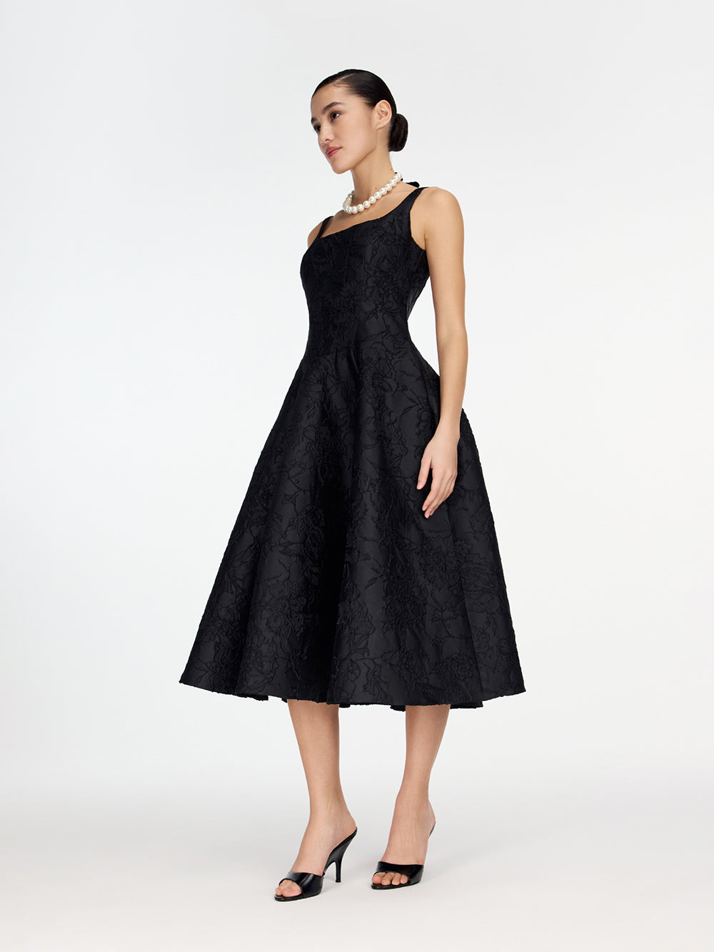 Textured taffeta dress