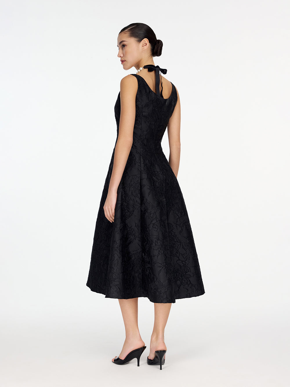 Textured taffeta dress