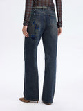 Rose Embroidery Jeans