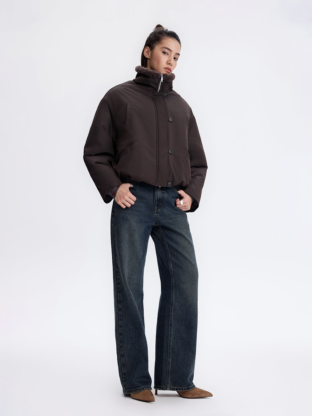 Rose Embroidery Jeans