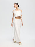 Satin maxi skirt