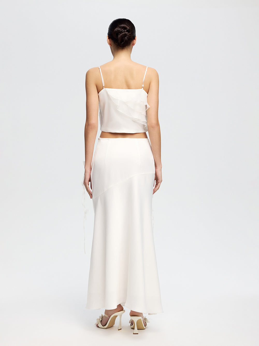 Satin maxi skirt