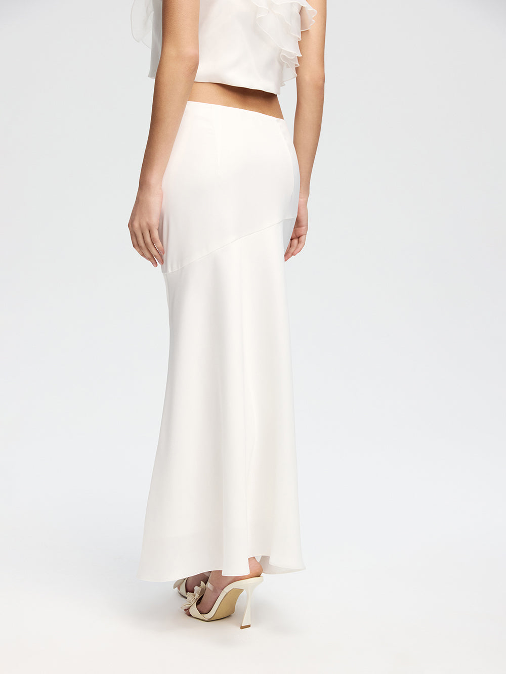 Satin maxi skirt