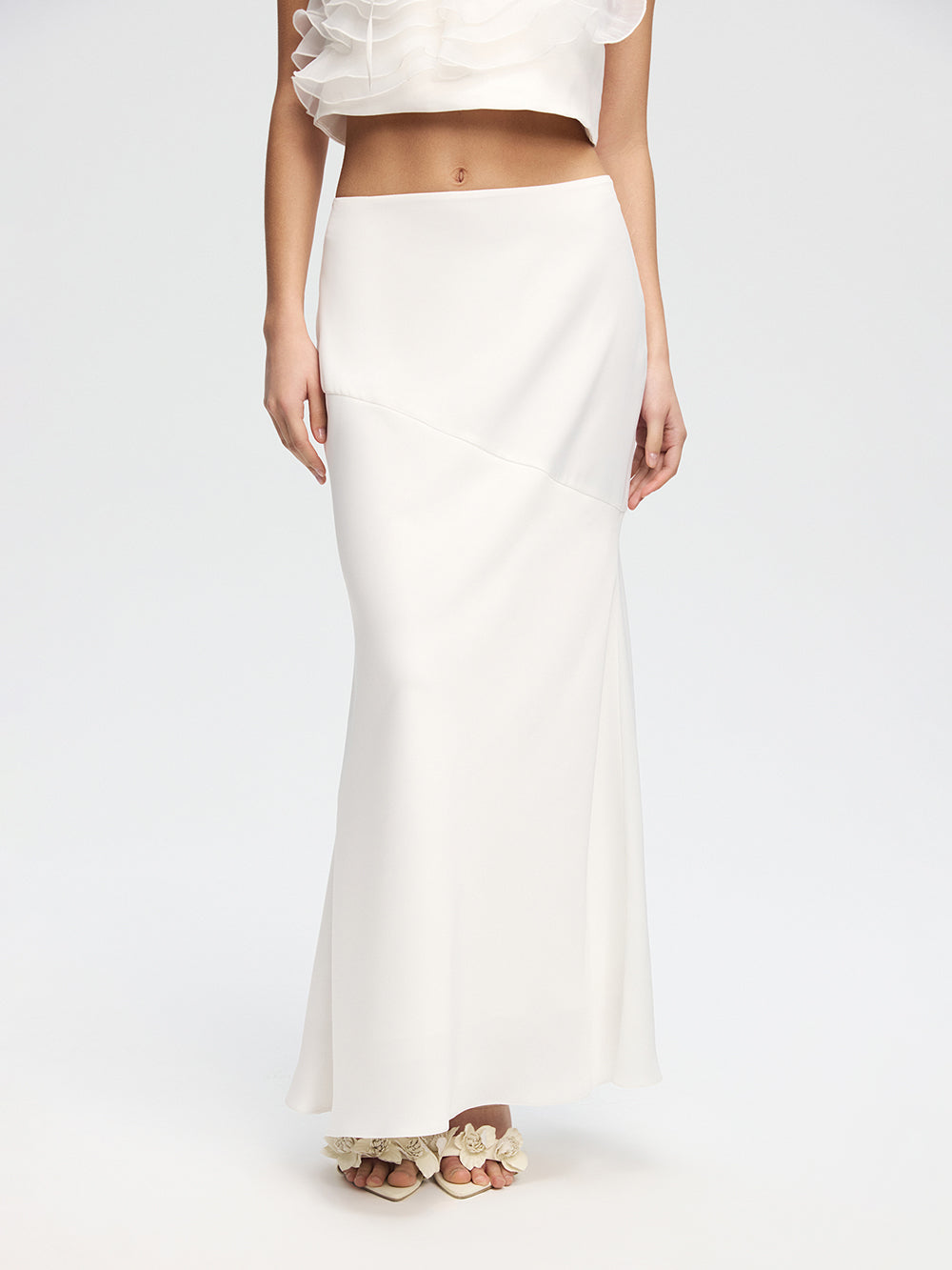 Satin maxi skirt