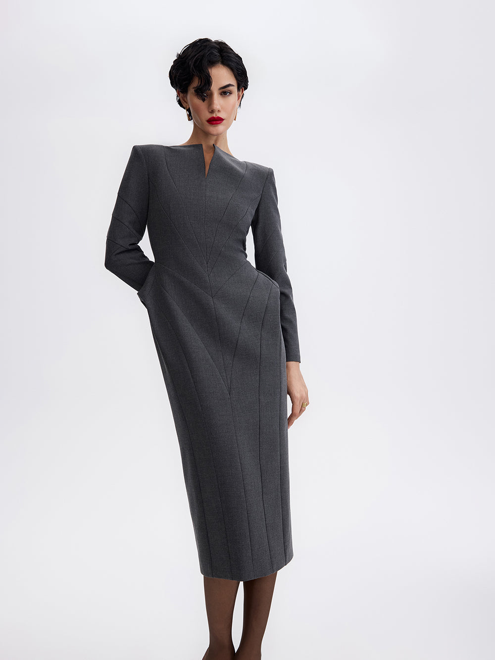 Vestido tubo escultural