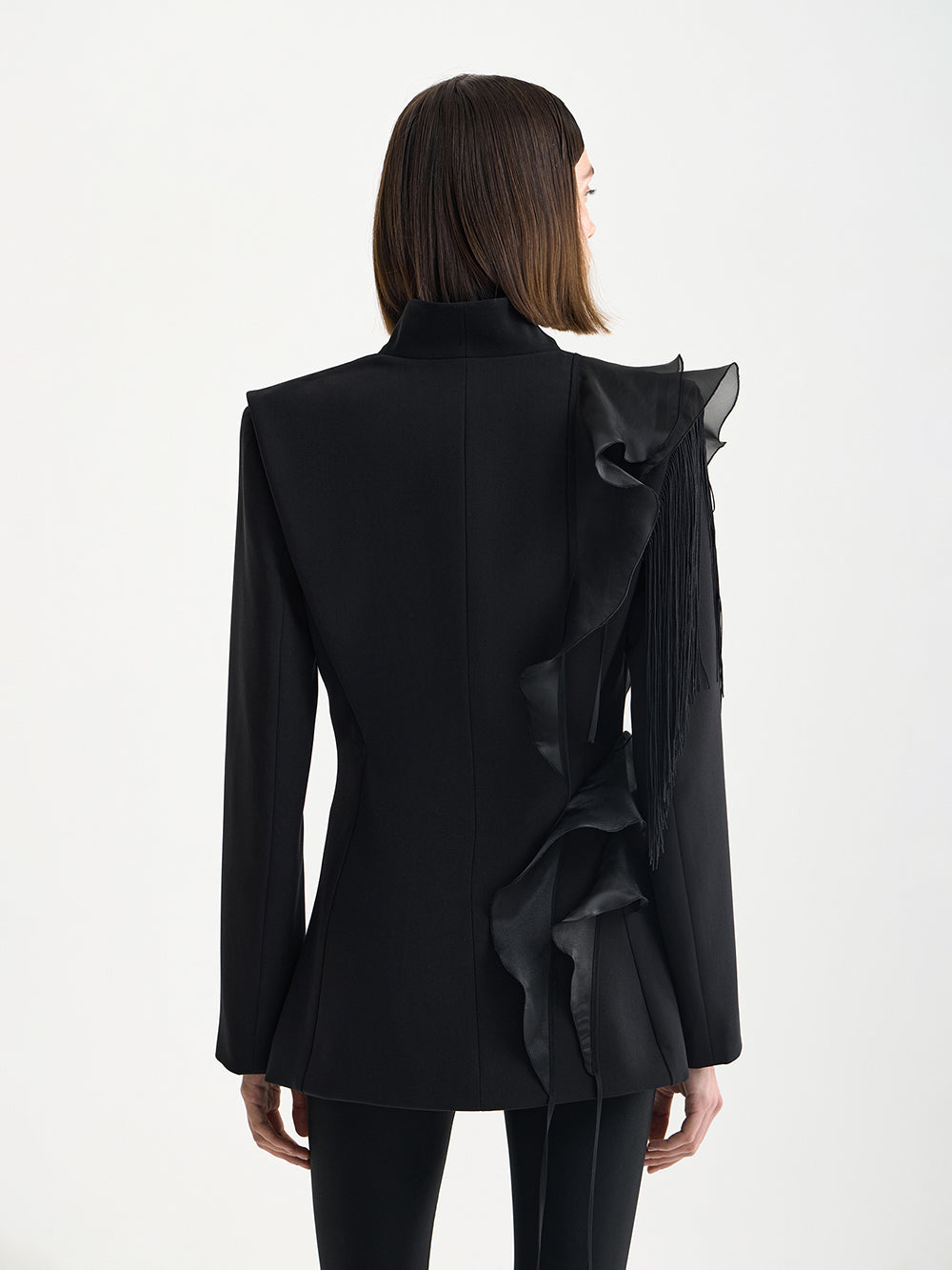 PRAS organza frill jacket, back